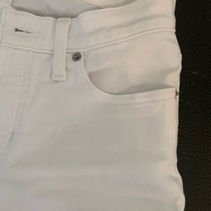 Jcrew 8” mid-rise white jcrew jeans.